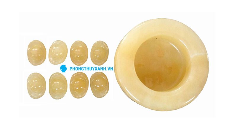 Hũ tài lộc phong thủy - 8 thỏi vàng