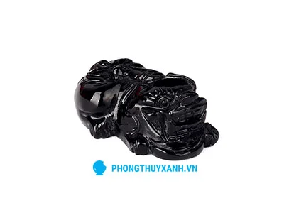 Vòng tay phong thủy đá huyền đen tỳ hưu 3