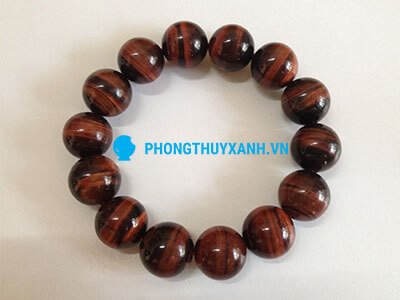 Vòng tay phong thủy đá mắt hổ đỏ 1