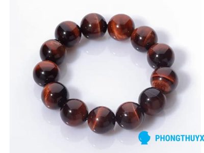 Vòng tay mắt hổ đỏ 4 - Phong Thuỷ Xanh