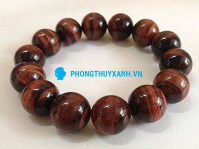 Vòng tay phong thủy đá mắt hổ đỏ 2