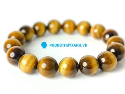Vòng tay mắt hổ vàng 10ly, thích hợp cho nữ