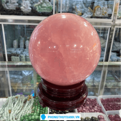 Qủa cầu thạch anh đậm kích thước 13cm