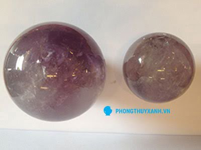 Qủa cầu phong thủy đá thạch anh tím