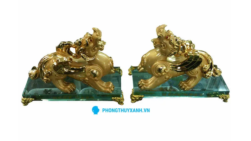 Tỳ hưu phong thủy mạ vàng - kích thước trung